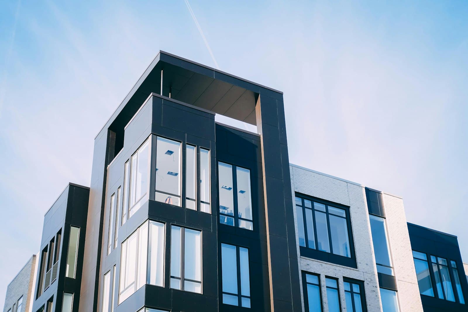 Facade of a multifamily apartment building
